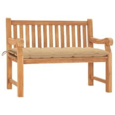 Greatstore Zahradní lavice s poduškou 120 cm masivní teak