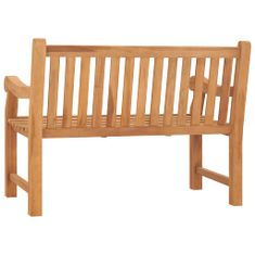 Greatstore Zahradní lavice s poduškou 120 cm masivní teak