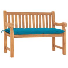 Greatstore Zahradní lavice s poduškou 120 cm masivní teak