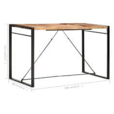 Greatstore Barový stůl 180 x 90 x 110 cm masivní sheeshamové dřevo