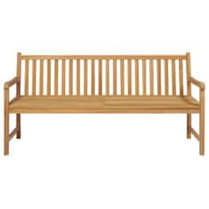 Greatstore Zahradní lavice s vínově červenou poduškou 175 cm masivní teak