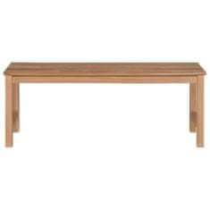 Greatstore Zahradní lavice s vínovou poduškou 120 cm masivní teak