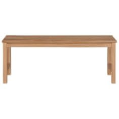 Greatstore Zahradní lavice se světle modrou poduškou 120 cm masivní teak