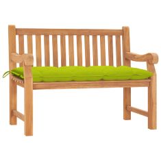 Greatstore Zahradní lavice s poduškou 120 cm masivní teak