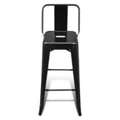 Vidaxl Barové stoličky 6 ks černé ocel