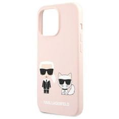 Karl Lagerfeld KLHCP13XSSKCI hard silikonové pouzdro iPhone 13 Pro MAX 6.7" light pink Silicone Karl & Choupette