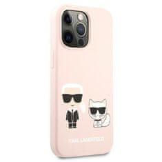 Karl Lagerfeld KLHCP13XSSKCI hard silikonové pouzdro iPhone 13 Pro MAX 6.7" light pink Silicone Karl & Choupette