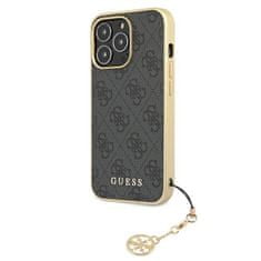 Guess GUHCP13LGF4GGR hard silikonové pouzdro iPhone 13 / 13 Pro 6.1" gray 4G Charms Collection