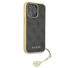 Guess GUHCP13LGF4GGR hard silikonové pouzdro iPhone 13 / 13 Pro 6.1" gray 4G Charms Collection