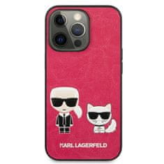 Karl Lagerfeld KLHCP13LPCUSKCP hard silikonové pouzdro iPhone 13 / 13 Pro 6.1" fushia Ikonik Karl & Choupette