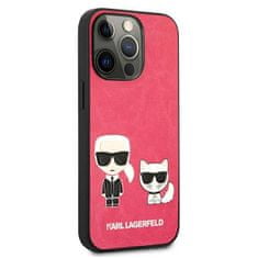 Karl Lagerfeld KLHCP13LPCUSKCP hard silikonové pouzdro iPhone 13 / 13 Pro 6.1" fushia Ikonik Karl & Choupette