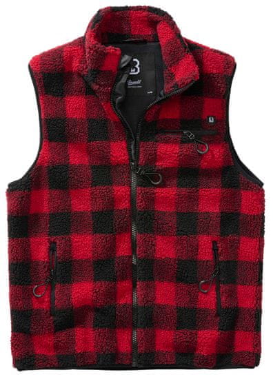 BRANDIT vesta Teddyfleece Vest Men Červeno-černá Velikost: XXL