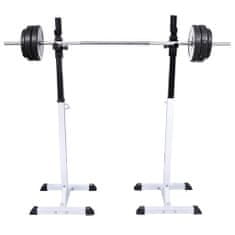 Greatstore Posilovací stojan se sadou činek barbell a dumbbell 30,5 kg