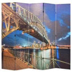 Greatstore Skládací paraván 200 x 170 cm Přístavní most v Sydney