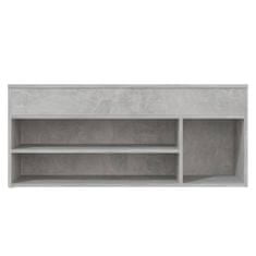 Greatstore Lavice s botníkem betonově šedá 105 x 30 x 45 cm dřevotříska