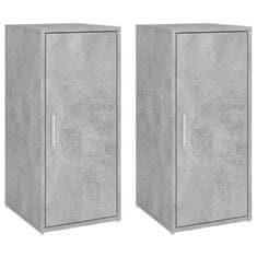Greatstore Botníky 2 ks betonově šedé 32 x 35 x 70 cm dřevotříska