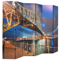 Greatstore Skládací paraván 228 x 170 cm Přístavní most v Sydney