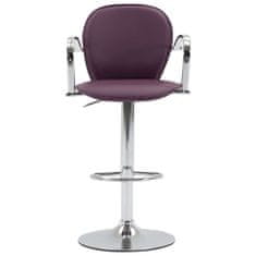 Vidaxl Barové stoličky s područkami 2 ks fialové umělá kůže