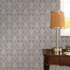 Greatstore 2 ks netkané tapetové role taupe 0,53 x 10 m bohaté ornamenty