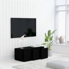 Greatstore TV stolek černý 80 x 34 x 30 cm dřevotříska