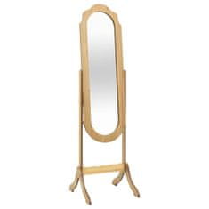 Vidaxl Volně stojící zrcadlo světlé dřevo 46 x 48 x 164 cm