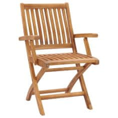 Greatstore Skládací zahradní židle s poduškami 6 ks masivní teak