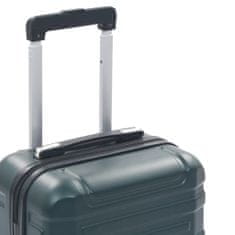 Greatstore Skořepinový kufr na kolečkách zelený ABS