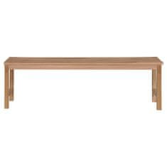 Greatstore Zahradní lavice s vínovou poduškou 150 cm masivní teak