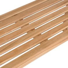 Greatstore Zahradní lavice s modrou poduškou 150 cm masivní teak