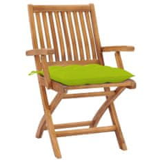 Greatstore Skládací zahradní židle s poduškami 4 ks masivní teak