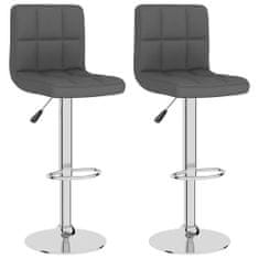 Vidaxl Barové židle 2 ks tmavě šedé textil