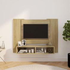 Greatstore Nástěnná TV skříňka dub sonoma 120 x 23,5 x 90 cm dřevotříska