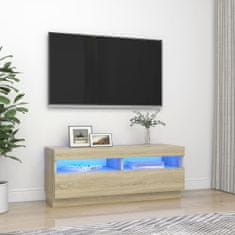 Vidaxl TV skříňka s LED osvětlením dub sonoma 100 x 35 x 40 cm