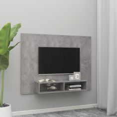 Greatstore Nástěnná TV skříňka betonově šedá 135x23,5x90 cm dřevotříska