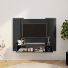 Greatstore Nástěnná TV skříňka šedá 120 x 23,5 x 90 cm dřevotříska