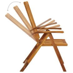 Petromila Zahradní polohovací židle s poduškami 4 ks masivní akácie