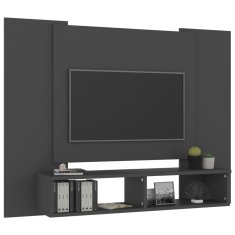 Greatstore Nástěnná TV skříňka šedá 120 x 23,5 x 90 cm dřevotříska