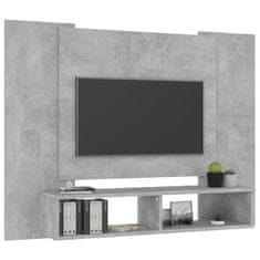 Greatstore Nástěnná TV skříňka betonově šedá 120x23,5x90 cm dřevotříska