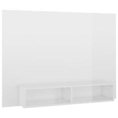 Greatstore Nástěnná TV skříňka bílá vysoký lesk 120x23,5x90 cm dřevotříska