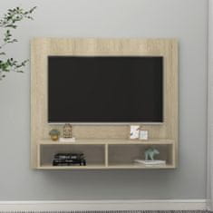 Greatstore Nástěnná TV skříňka dub sonoma 102 x 23,5 x 90 cm dřevotříska