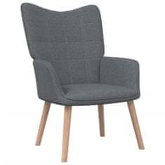 Vidaxl Relaxační židle se stoličkou 62x68,5x96 cm tmavě šedá textil
