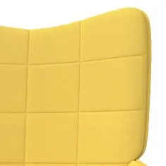 Vidaxl Relaxační židle 62 x 68,5 x 96 cm hořčicově žlutá textil