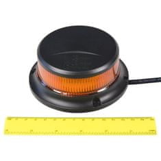 Stualarm LED maják, 12-24V, 18x1W oranžový, magnet, ECE R65 R10 (wl310m)