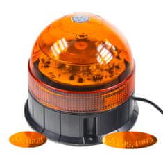 Stualarm x LED maják, 12-24V, 12x3W, oranžový magnet, ECE R65 (wl85)