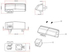 Stualarm Kamera formát PAL/NTSC do vozu Toyota Prius 2012-, RAV 4 2013- (c-TY08)