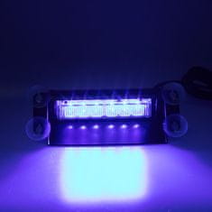 Stualarm PREDATOR LED vnitřní, 6x3W, 12-24V, modrý, 210mm, ECE R10 (kf751blue)