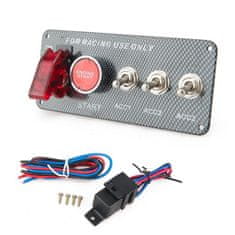 Stualarm Panel s 4x spínači + tlačítko START, 12V (47161)