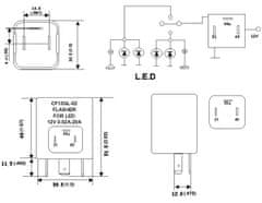 Stualarm Přerušovač blinkrů LED, 12V,0,02-20A pro evropské vozy (46051)