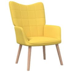 Vidaxl Relaxační židle se stoličkou 62 x 68,5 x 96 cm hořčicová textil