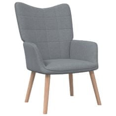 Vidaxl Relaxační židle se stoličkou 62x68,5x96 cm světle šedá textil